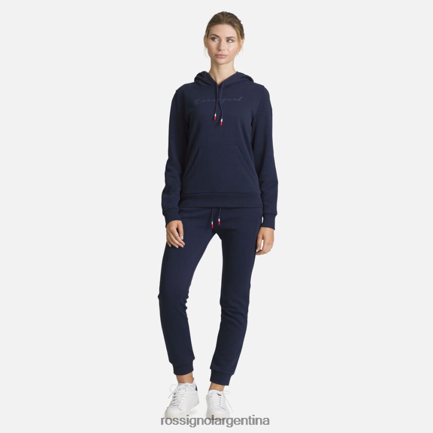Rossignol mujer sudadera con capucha y logo 82LVV6711 azul marino oscuro tapas