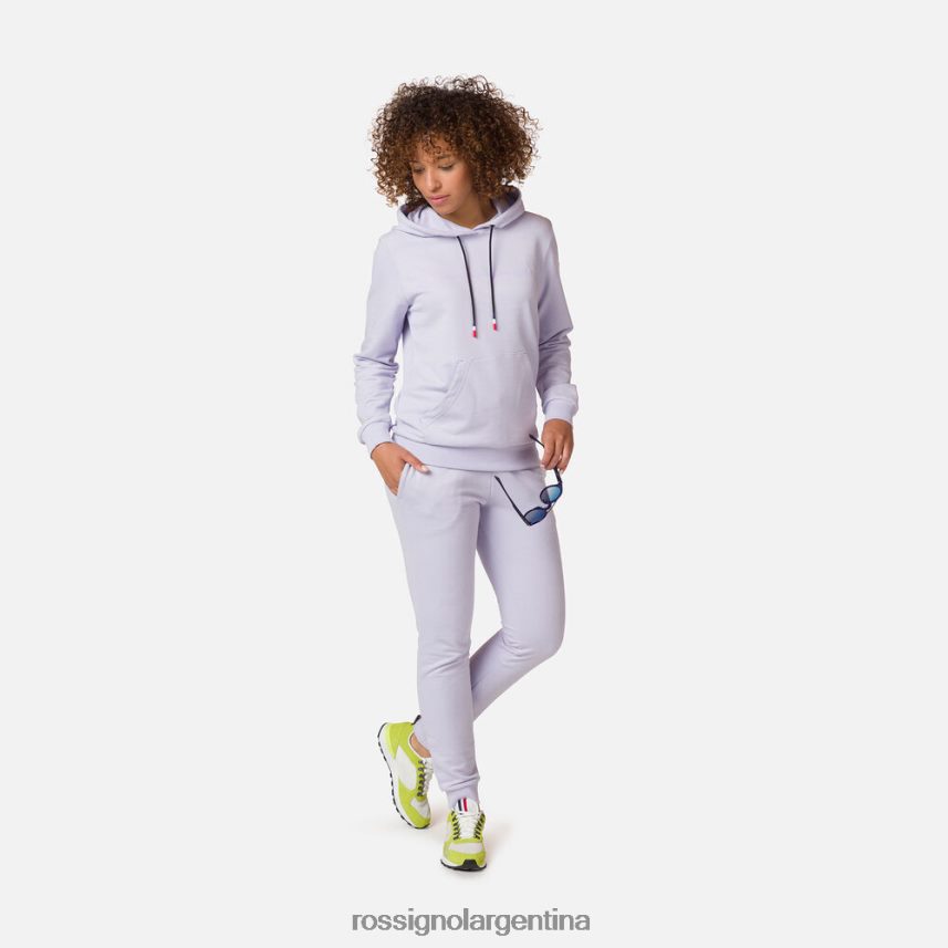 Rossignol mujer sudadera con capucha y logo 82LVV6745 gris lavanda tapas