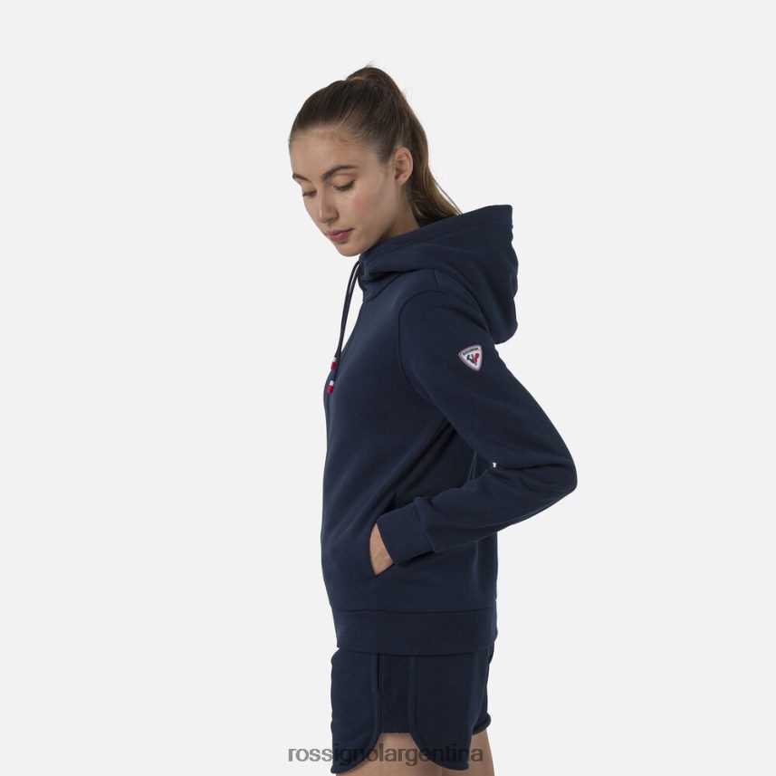 Rossignol mujer sudadera con logo y cierre completo 82LVV6935 azul marino oscuro tapas