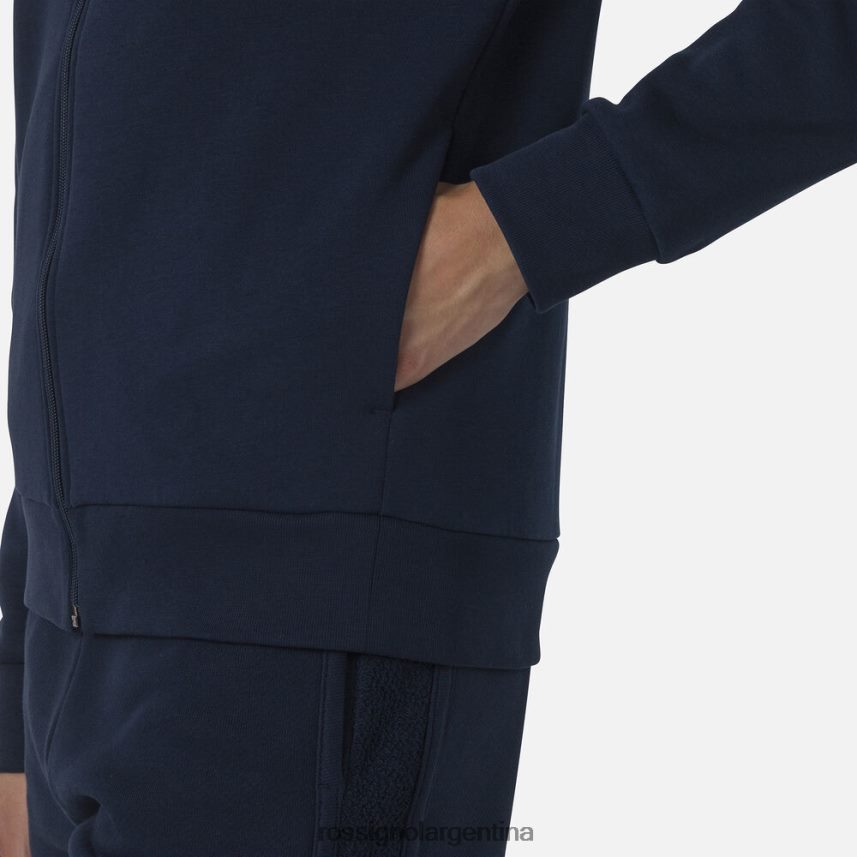 Rossignol mujer sudadera con logo y cierre completo 82LVV6935 azul marino oscuro tapas