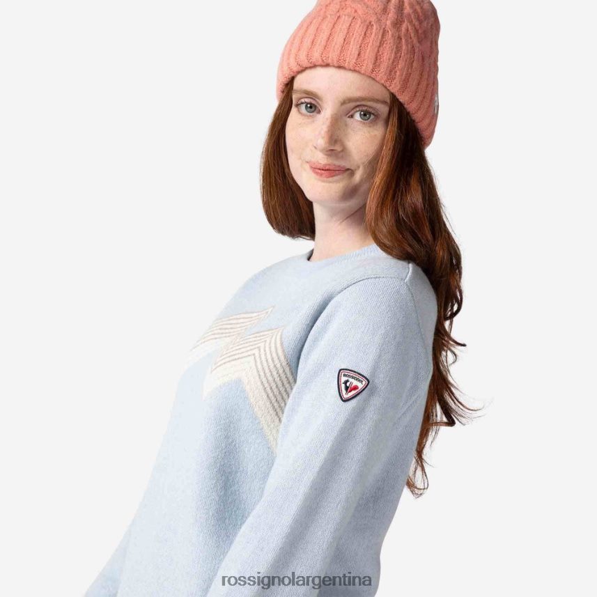 Rossignol mujer top de montaña con cuello redondo 82LVV6868 glaciar tapas