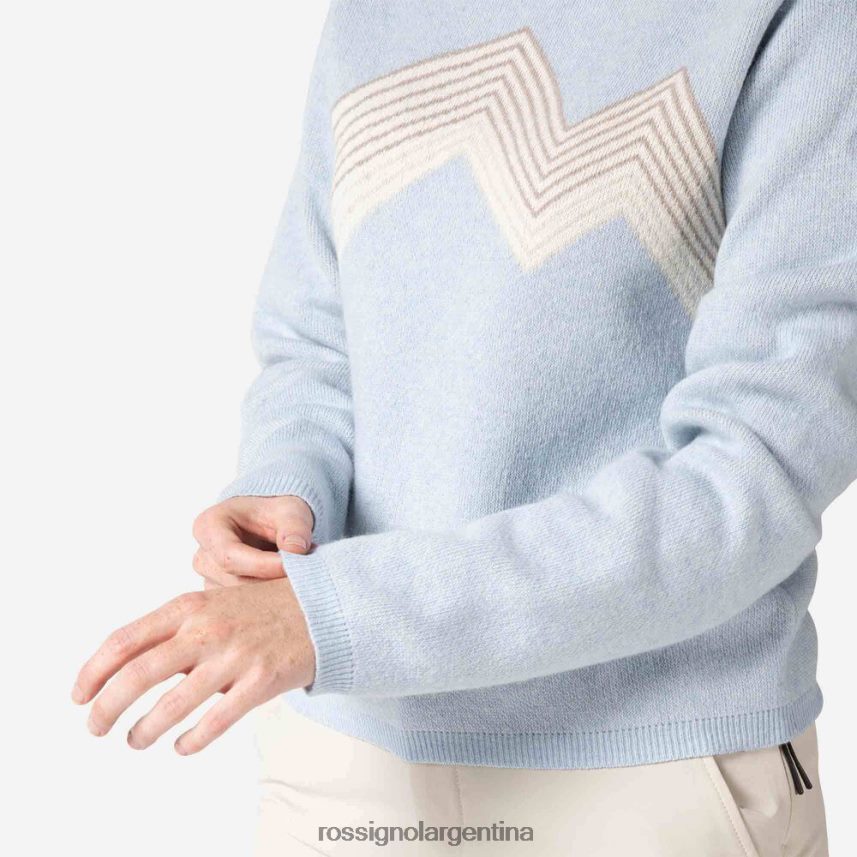 Rossignol mujer top de montaña con cuello redondo 82LVV6868 glaciar tapas