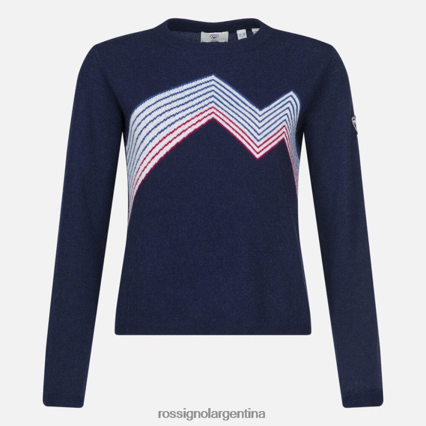 Rossignol mujer top de montaña con cuello redondo 82LVV6885 azul marino oscuro tapas