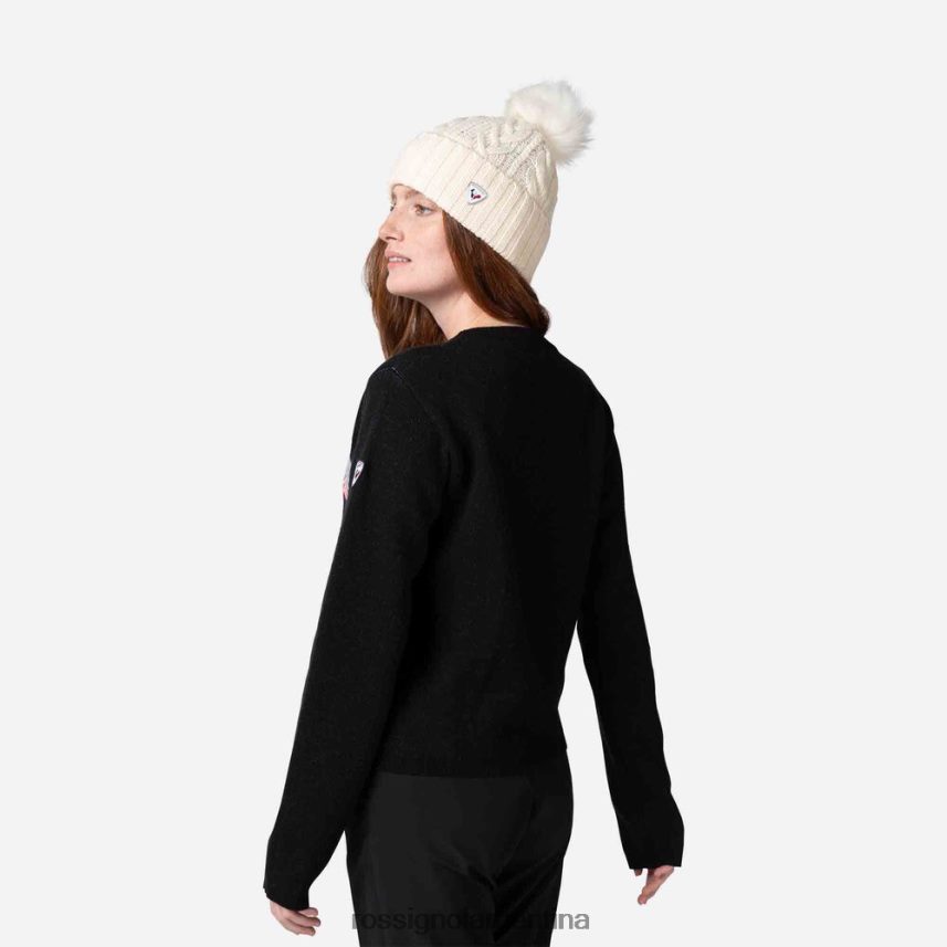 Rossignol mujer top de montaña con cuello redondo 82LVV6903 negro tapas