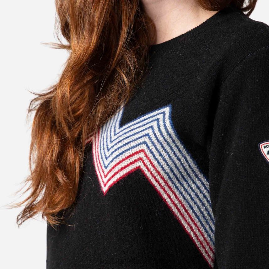 Rossignol mujer top de montaña con cuello redondo 82LVV6903 negro tapas