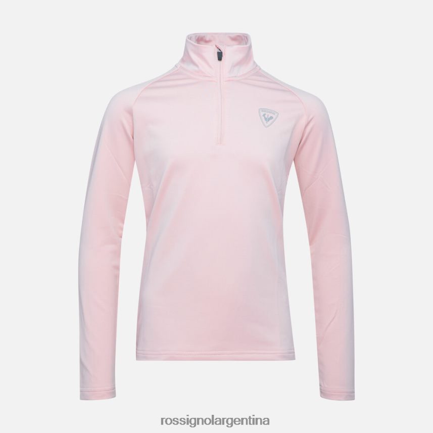 Rossignol chicas capa intermedia de polar elástico con media cremallera 82LVV61146 rosa empolvado tapas