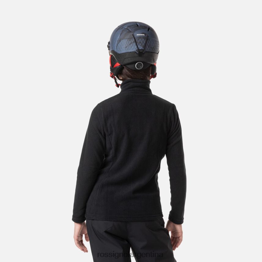 Rossignol chicas polar con media cremallera 82LVV61137 negro tapas