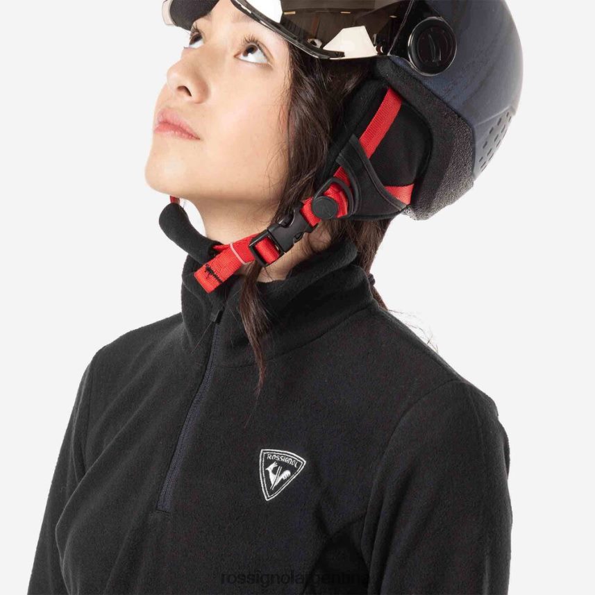 Rossignol chicas polar con media cremallera 82LVV61137 negro tapas