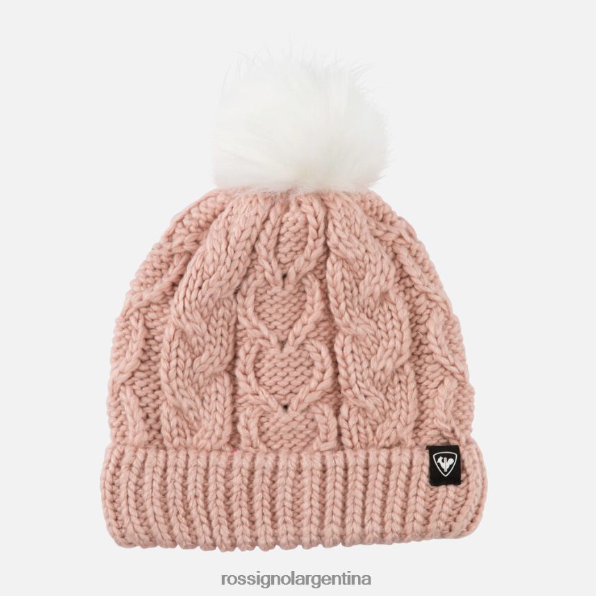 Rossignol chicas gorro de piel ósea 82LVV61219 rosa empolvado accesorios